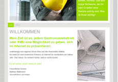 Beispiel Internetseite in Grün, Grau